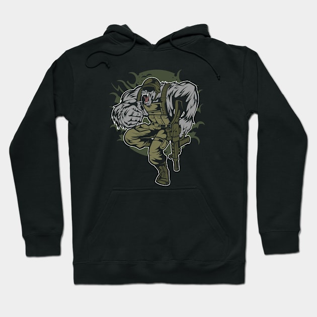 Soldier Ape Hoodie by Rebus28